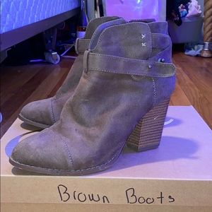 brown heeled booties